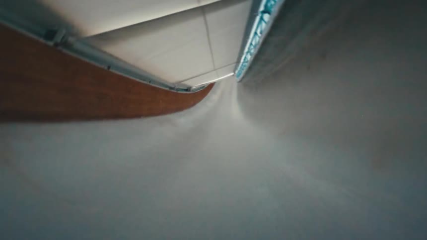 A footage of an ice slideway