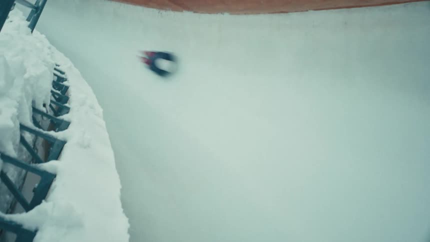 A clip of a snowboarding activity