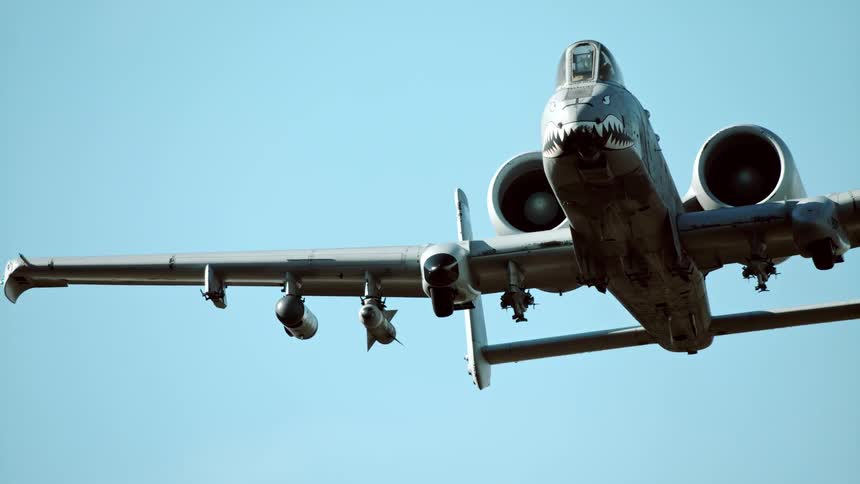 A footage of a jet fighter in the sky