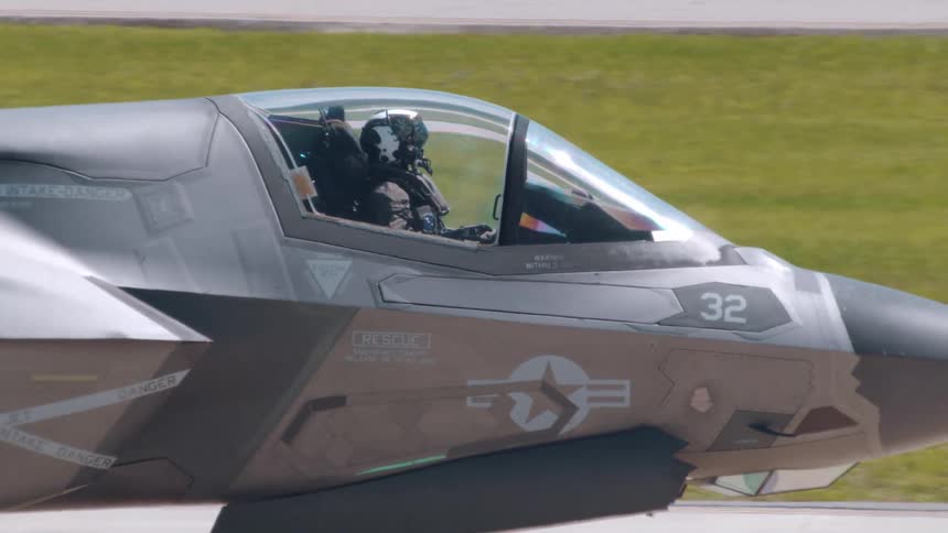 A jet is taking off on the runway
