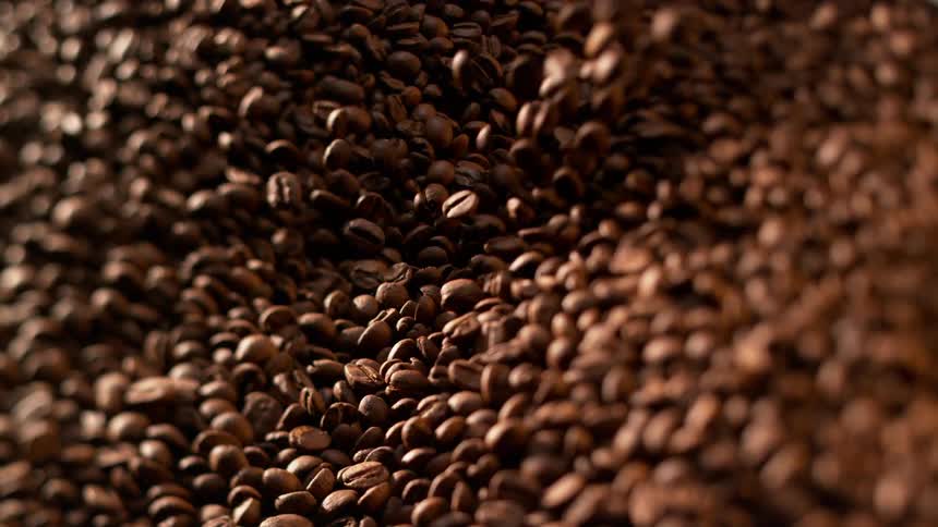 Close up of coffee beans