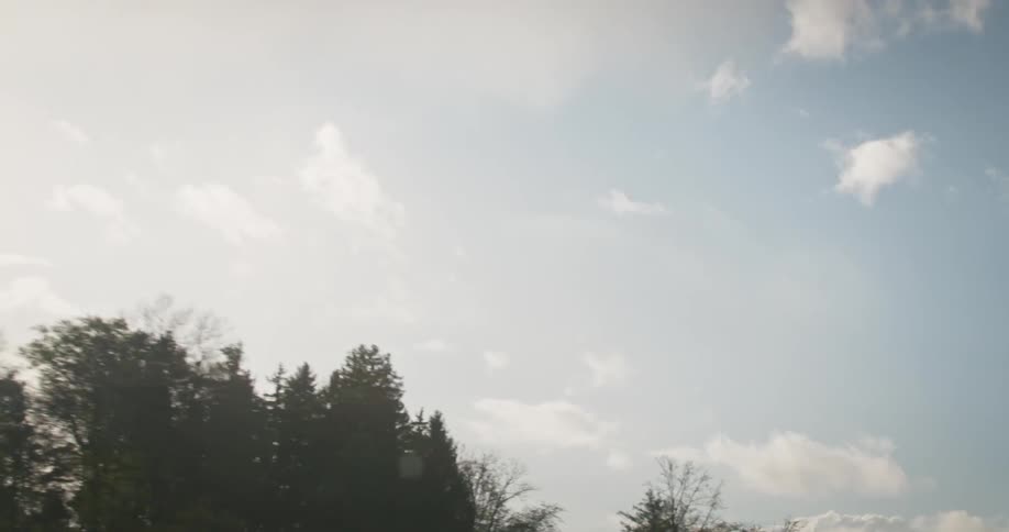 Moving view of a cloudy sky during the day