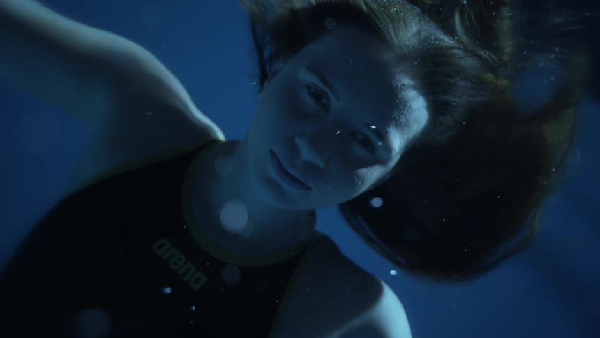Portrait of a woman submerged in water