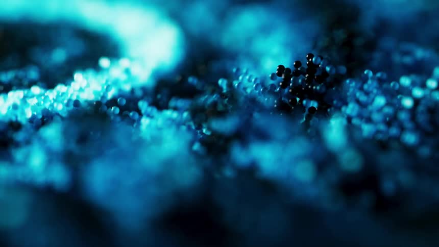 Dynamic Glowing Energy Waves Pulsing and Flowing Through Particles