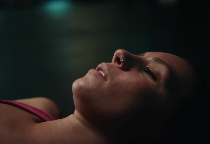 Portrait of a woman lying on the floor
