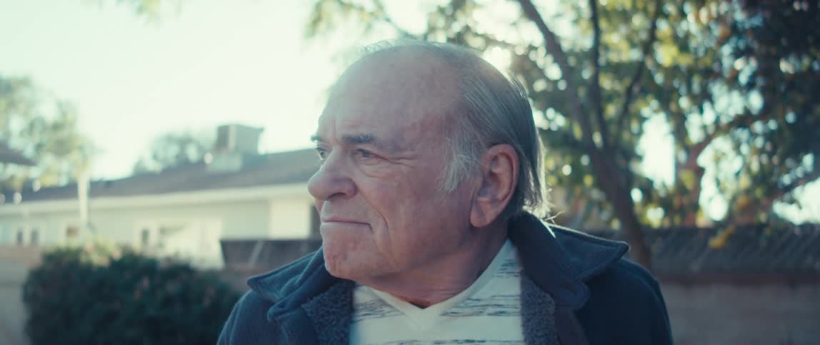 A clip of an elderly man