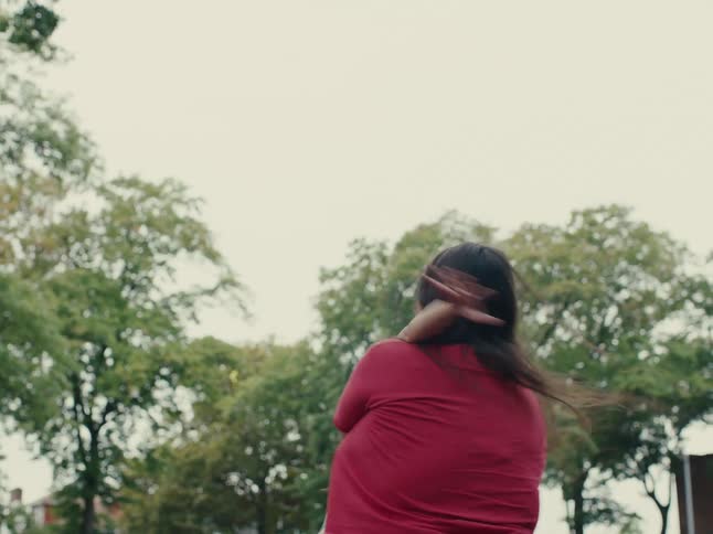 A clip of sisters playing outdoor