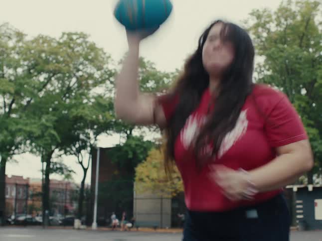 A footage of girls playing basketball