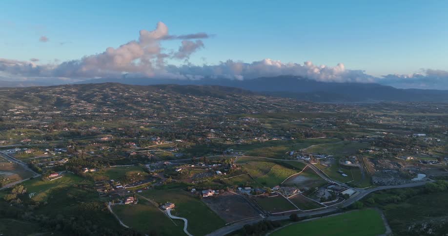 Homes are spread out across the landscape