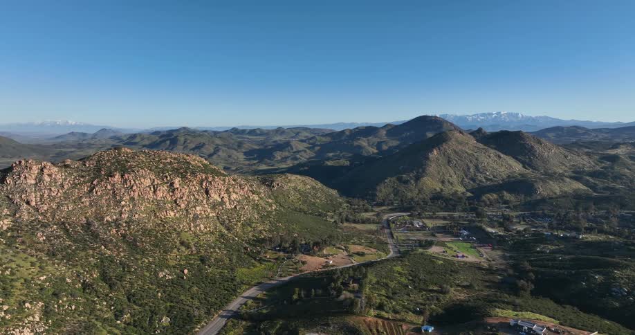 An aerial clip of a community