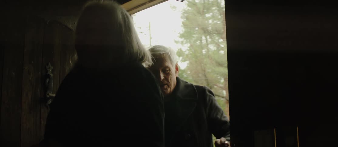A clip of a man and a woman entering into the house