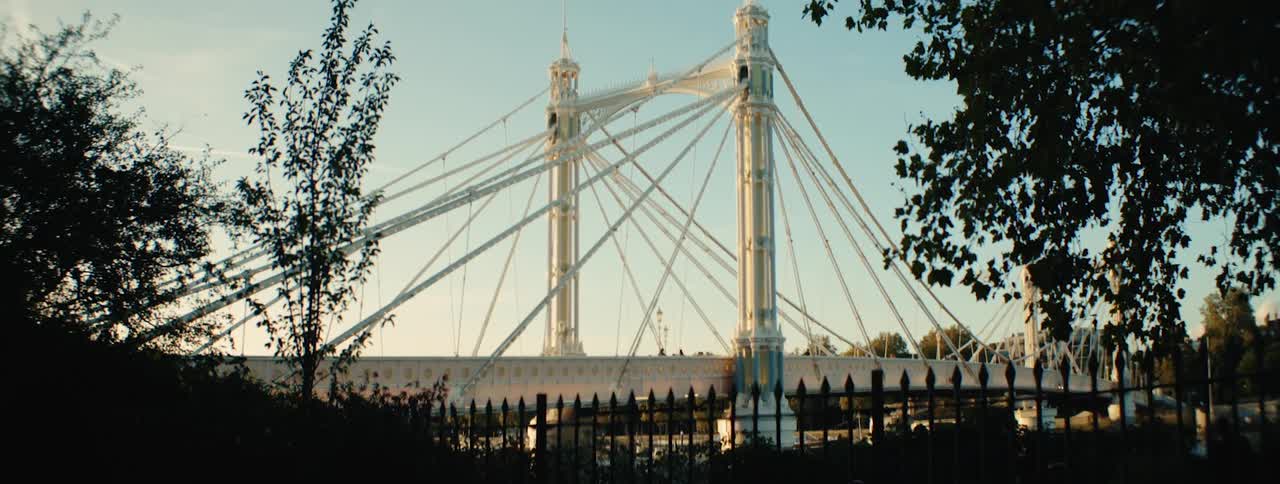 A footage of a bridge in a city