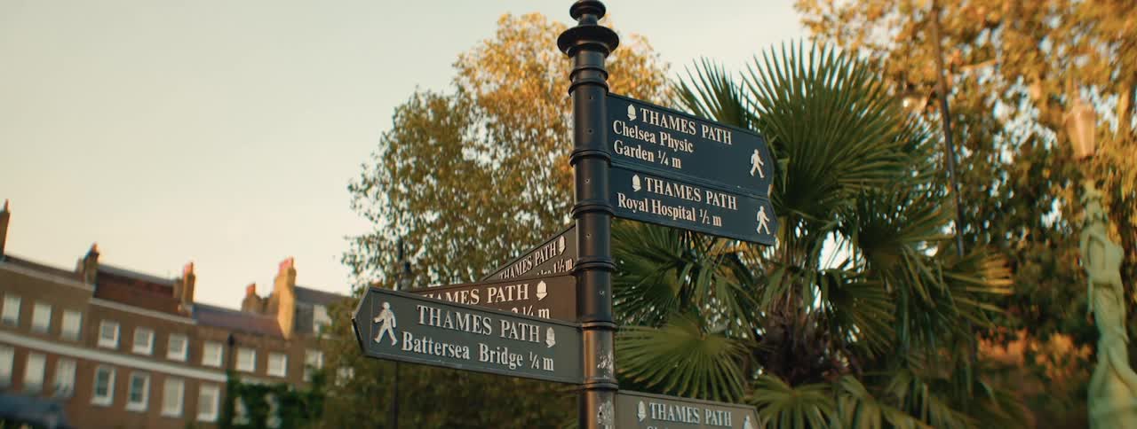 Many signs on the pole give directions to different areas