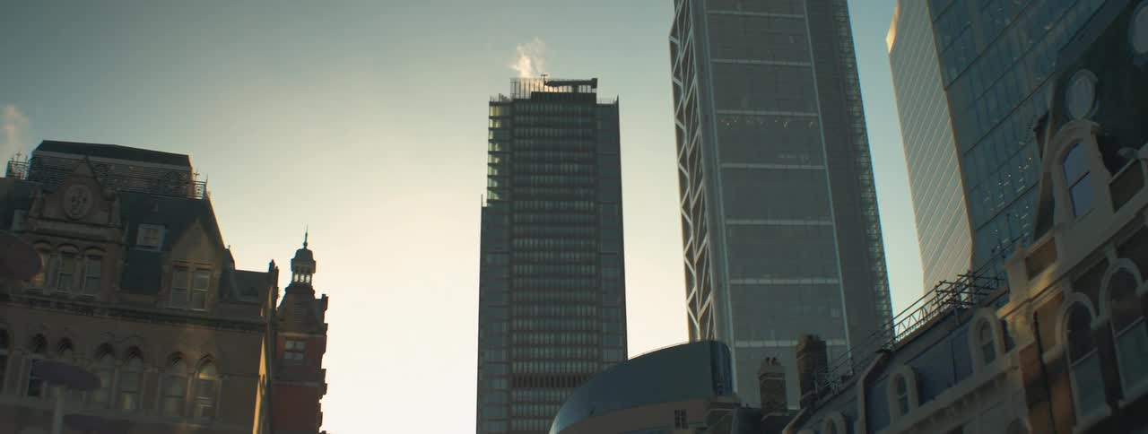 Landscape of a metropolis with its modern skyscrapers and classical buildings