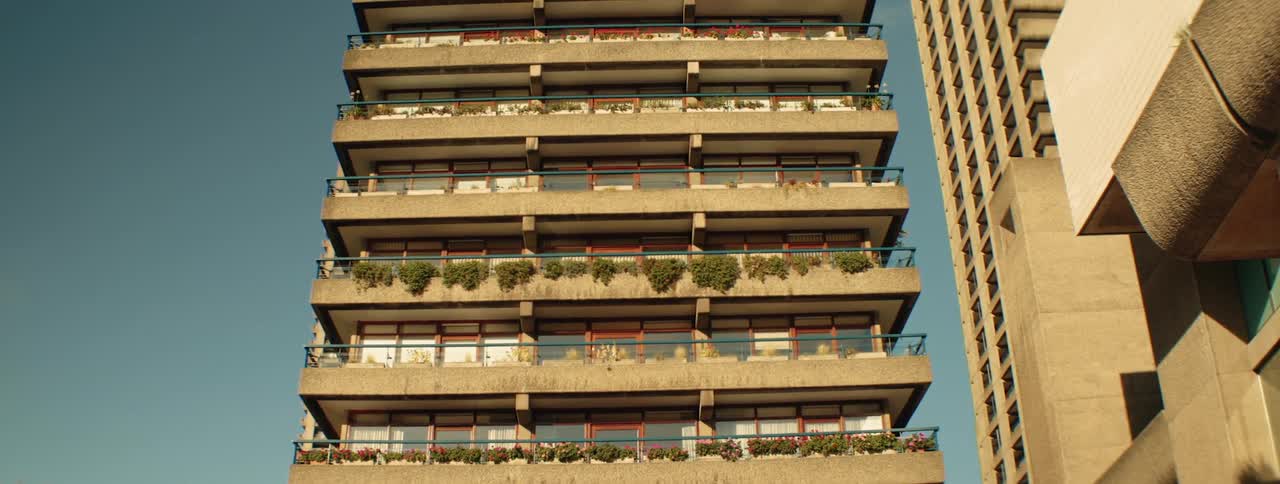 Urban apartments in a city