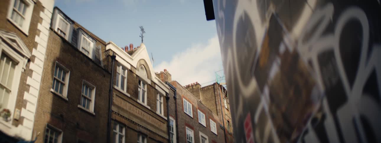 Urban and classical buildings in a city