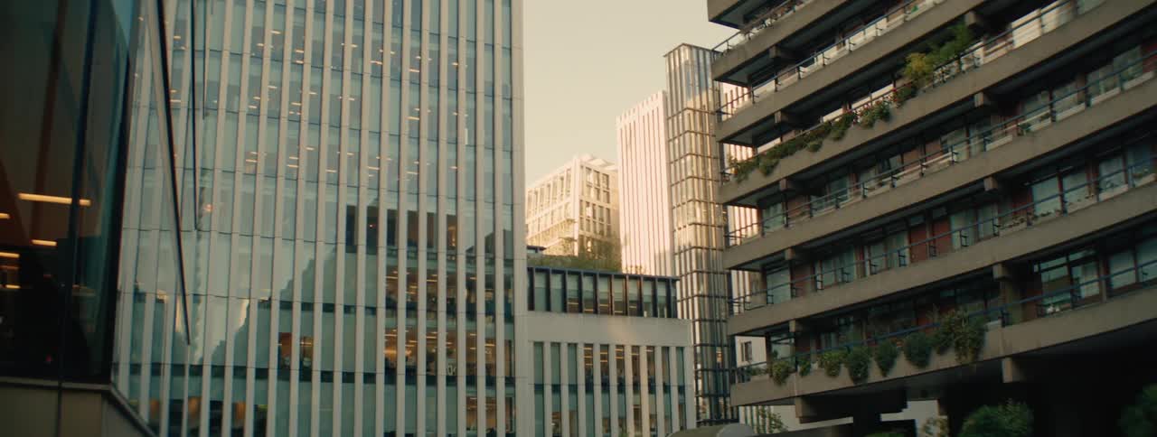 A few tall city buildings