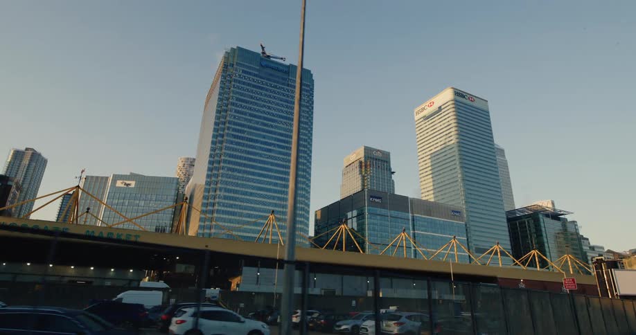 Landscape of a metropolis with skyscrapers
