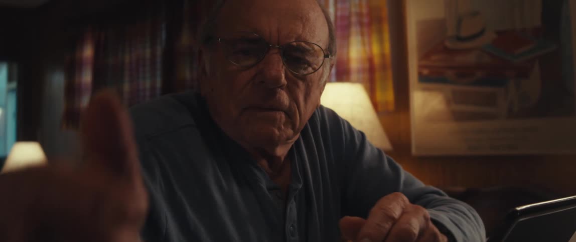 Elderly man using a tablet