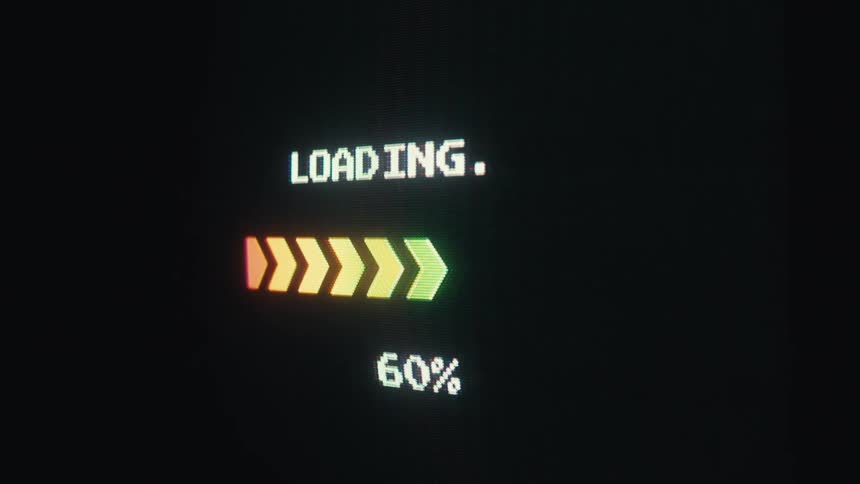 Screen showing loading progress