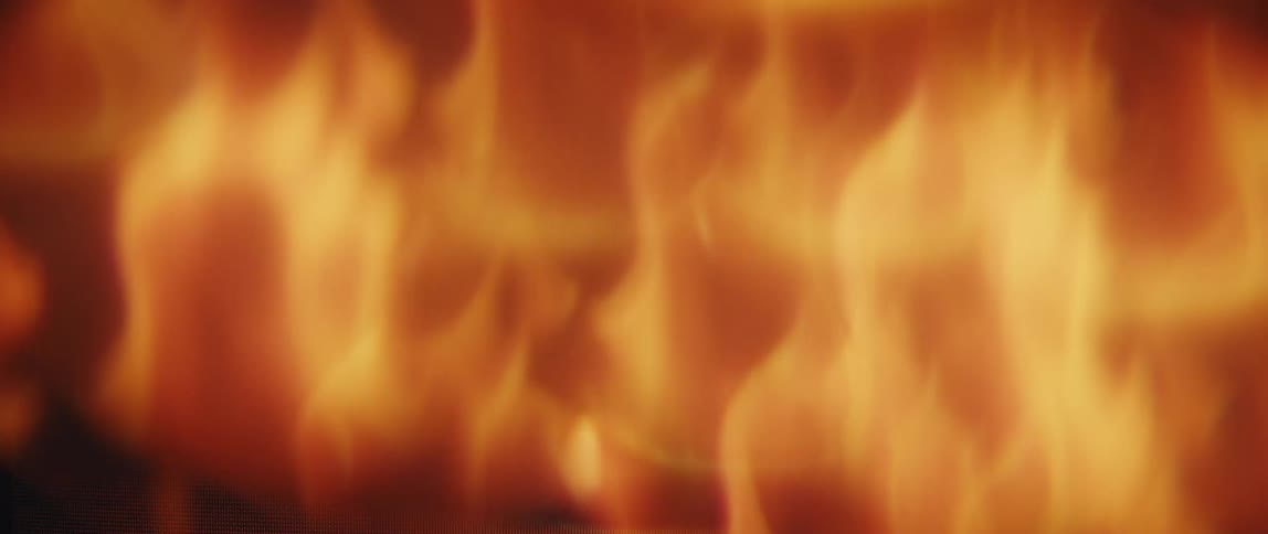 Fictional and abstract fire on a screen