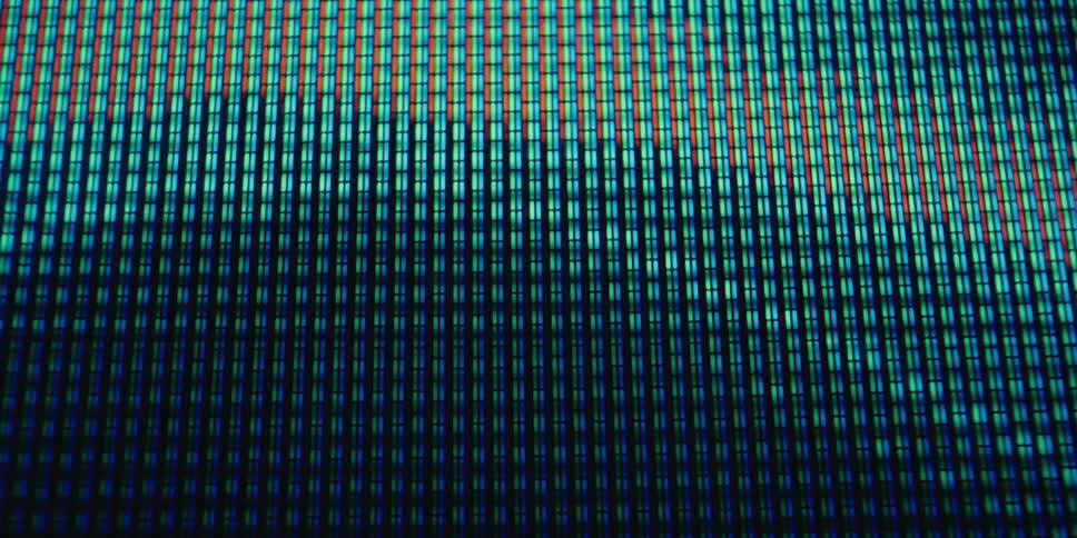 Closeup showing abstract coloring