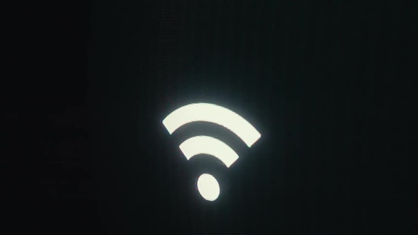 A wifi signal icon appears with a red x through it