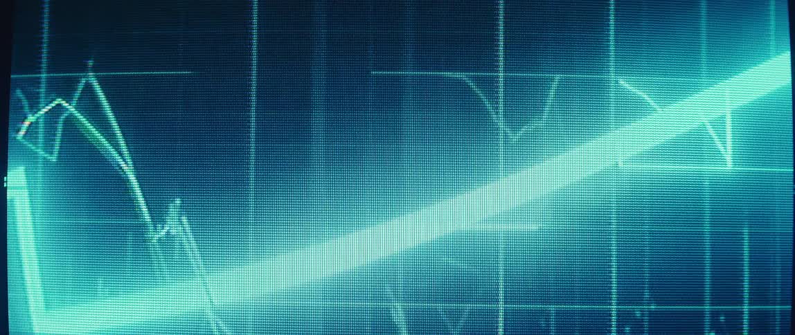 Blue lines crisscross along a screen