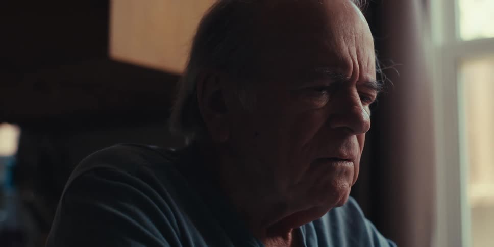 A clip of a happy elderly man