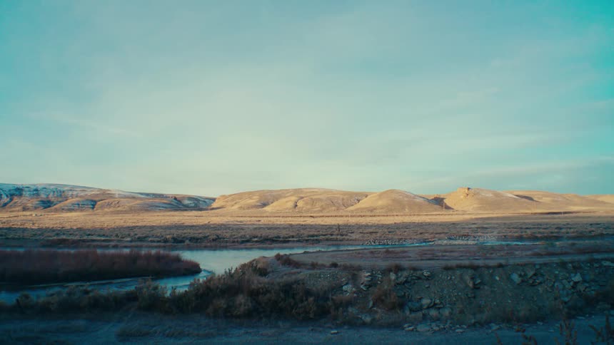 A wide clip of a vast land
