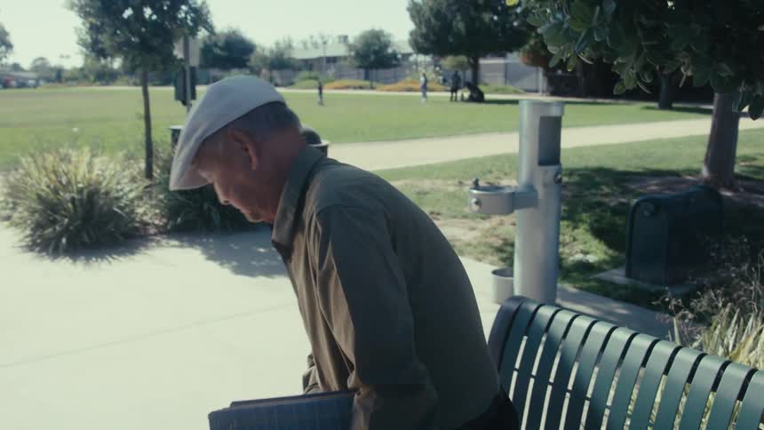 A footage of an old man