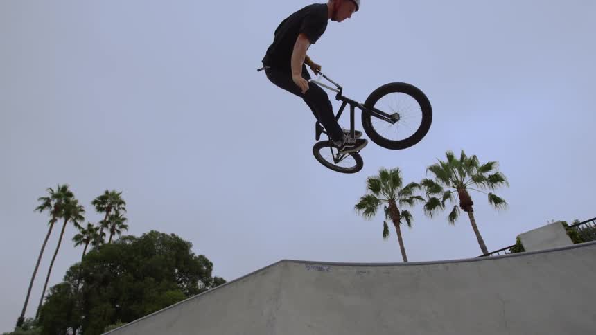 A person riding a bike