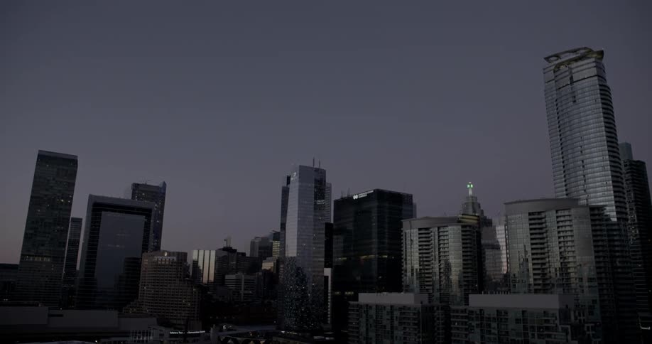 City buildings tower in the landscape