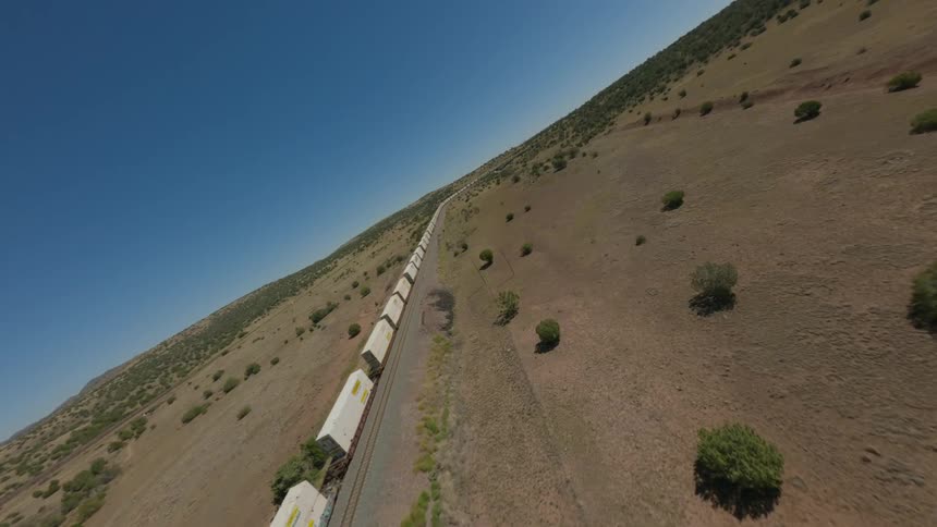 A clip of a moving cargo on a rail
