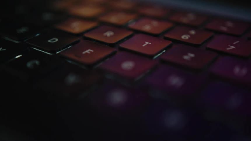 Close up of a laptop keyboard