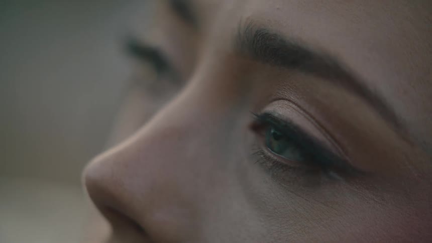 Close up of a womans eyes wearing makeup