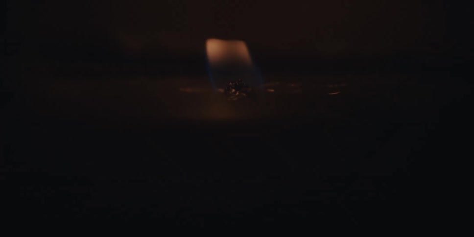 Close up of a small burning flame