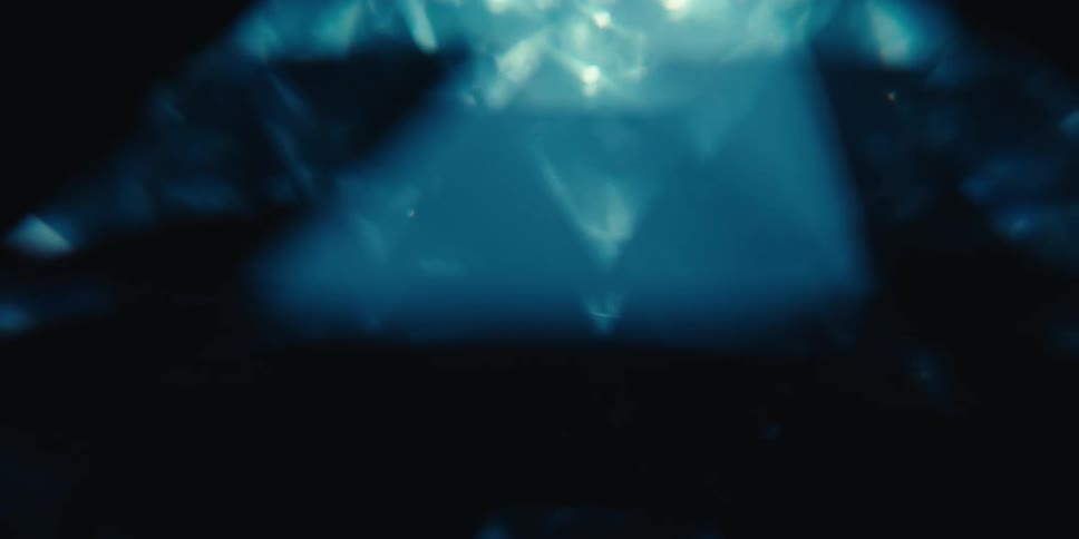 Close up of a diamond with sparkle reflections