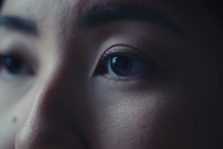 Portrait of a young womans face