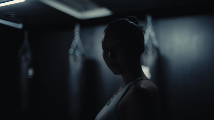 A clip of a lady in a room
