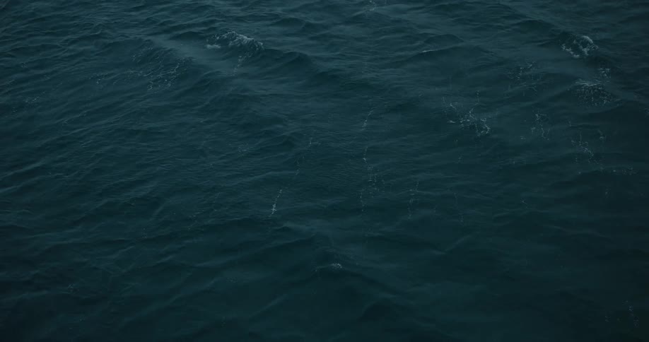 A vast expanse of deep blue ocean with gentle waves rippling across its surface