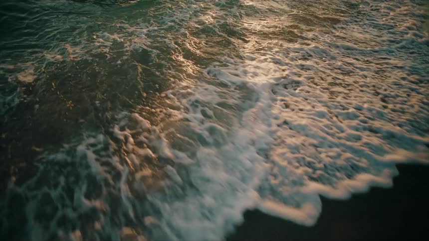 A clip of a beach waves