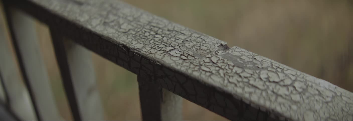 A close up clip of a wooden barricade