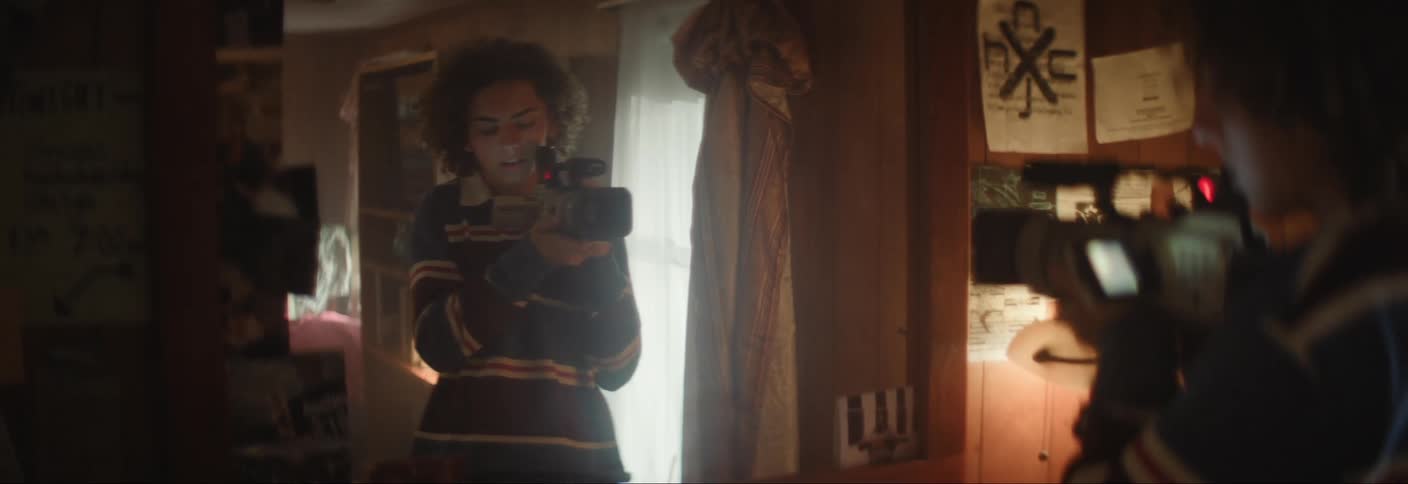 A clip of a person making a video recording