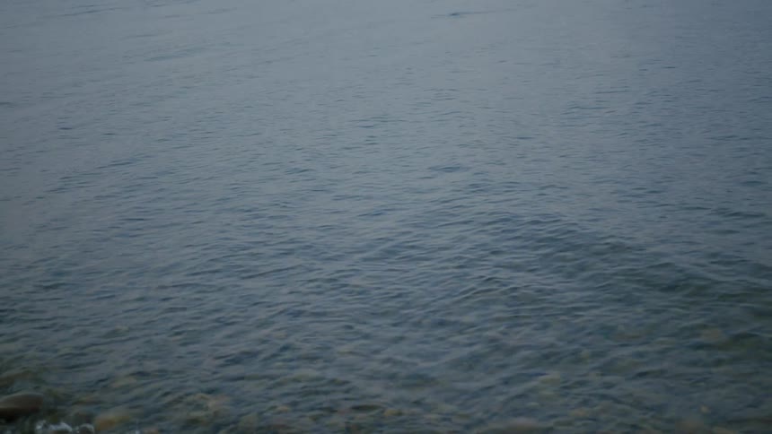 Calm waters of a moving lake