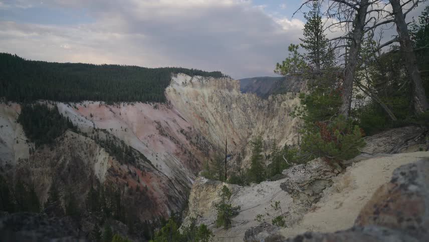 A huge crevice is in the landscape