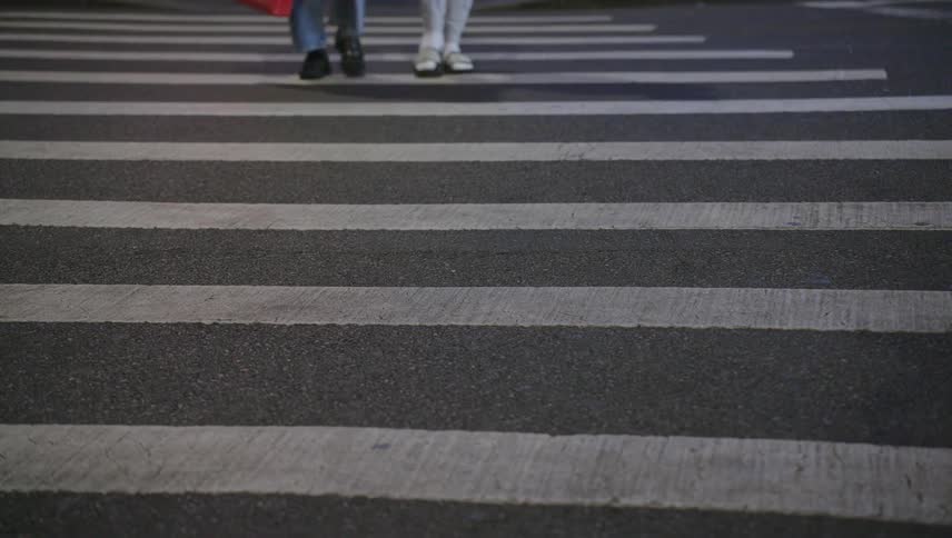 A clip of people making a zebra crossing