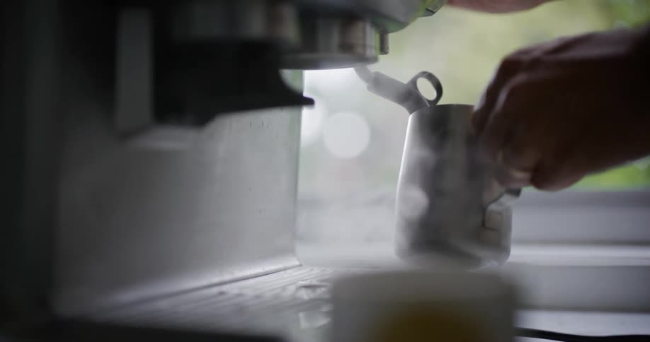 A clip of a person making coffee