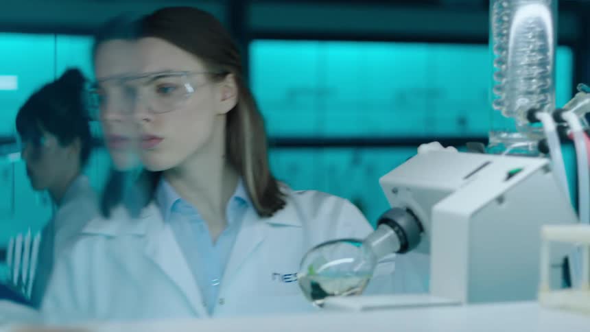 Two women working in a laboratory