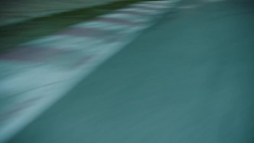 The bleachers are empty on the race track